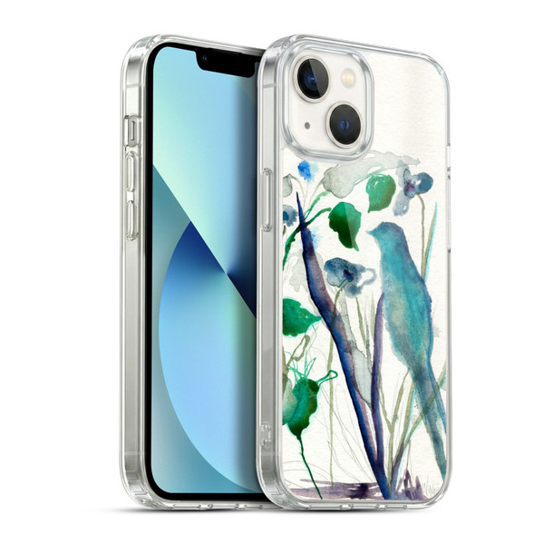 Wyanne Birds Watercolour Bird Soft Gel Case for Apple iPhone 13