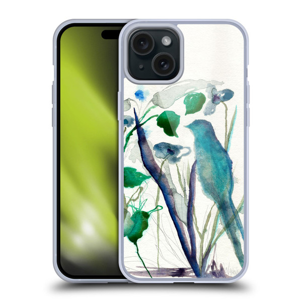 Wyanne Birds Watercolour Bird Soft Gel Case for Apple iPhone 15 Plus