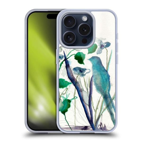 Wyanne Birds Watercolour Bird Soft Gel Case for Apple iPhone 15 Pro