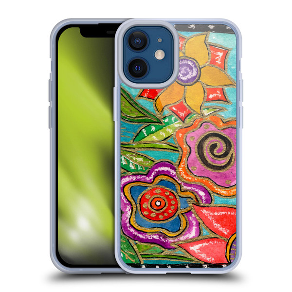 Wyanne Nature Funky Flower Garden Soft Gel Case for Apple iPhone 12 Mini