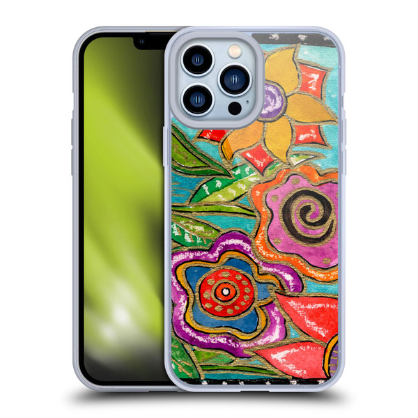 Wyanne Nature Funky Flower Garden Soft Gel Case for Apple iPhone 13 Pro Max