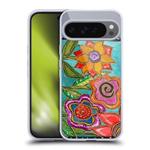 Wyanne Nature Funky Flower Garden Soft Gel Case for Google Pixel 9 Pro XL
