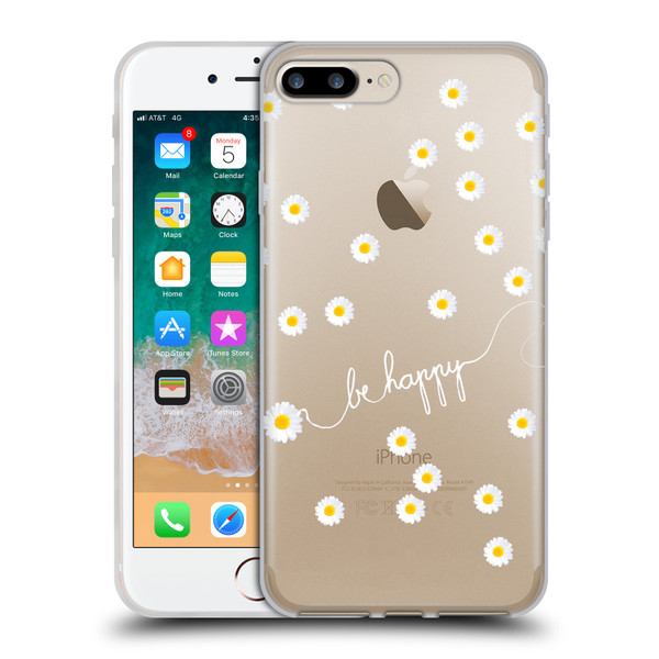 Monika Strigel Happy Daisy Clear Soft Gel Case for Apple iPhone 7 Plus / iPhone 8 Plus