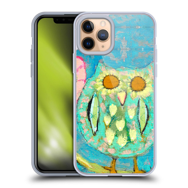 Wyanne Owl Bird Painting Soft Gel Case for Apple iPhone 11 Pro