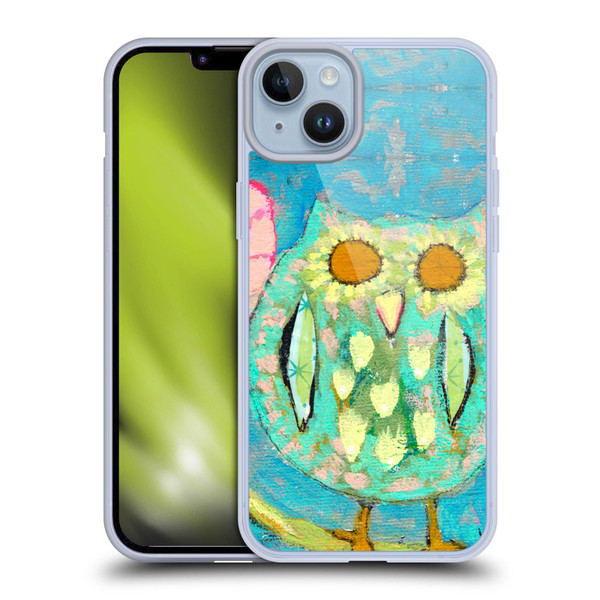 Wyanne Owl Bird Painting Soft Gel Case for Apple iPhone 14 Plus