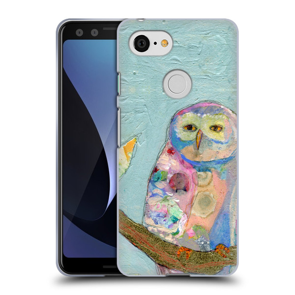 Wyanne Owl Watercolour Art Soft Gel Case for Google Pixel 3