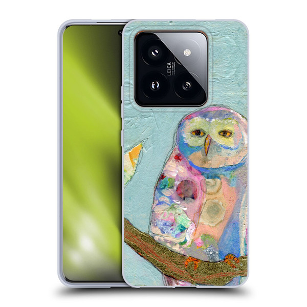 Wyanne Owl Watercolour Art Soft Gel Case for Xiaomi 14 Pro