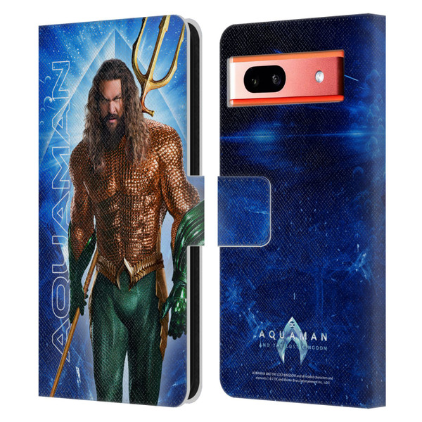 Aquaman And The Lost Kingdom Graphics Arthur Curry Leather Book Wallet Case Cover For Google Pixel 7a