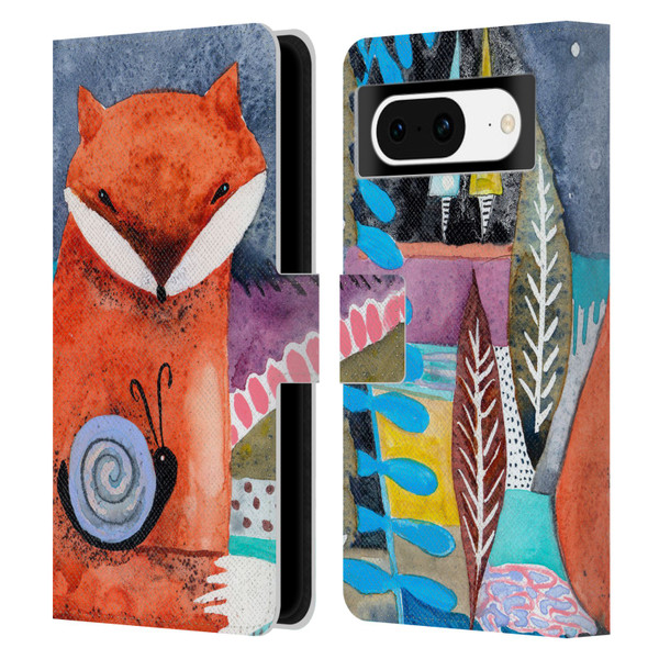 Wyanne Animals Nighty Nite Fox Leather Book Wallet Case Cover For Google Pixel 8
