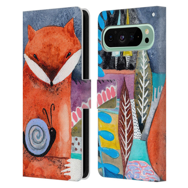 Wyanne Animals Nighty Nite Fox Leather Book Wallet Case Cover For Google Pixel 9 Pro XL