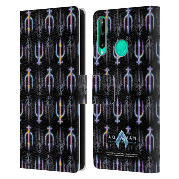 Aquaman And The Lost Kingdom Graphics Trident Pattern Leather Book Wallet Case Cover For Huawei P40 lite E
