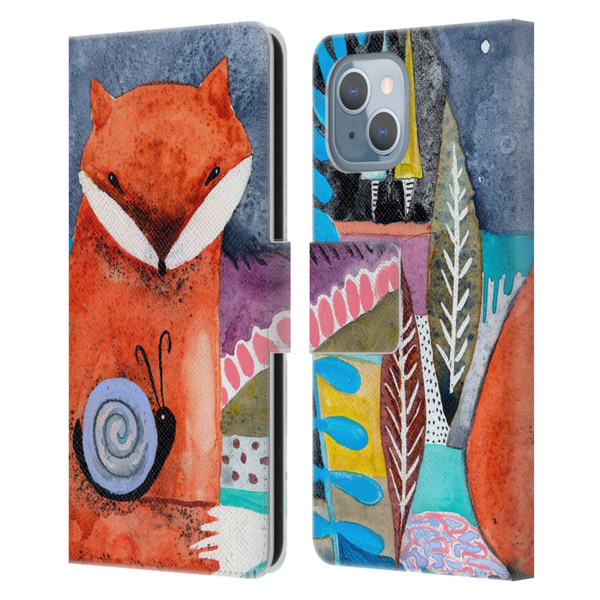 Wyanne Animals Nighty Nite Fox Leather Book Wallet Case Cover For Apple iPhone 14