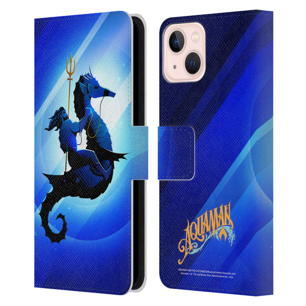Aquaman And The Lost Kingdom Graphics Arthur Curry And Storm Leather Book Wallet Case Cover For Apple iPhone 13