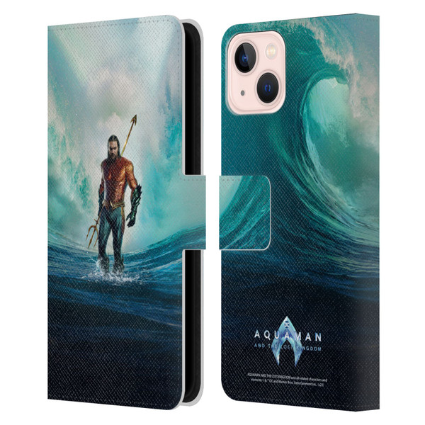Aquaman And The Lost Kingdom Graphics Poster Leather Book Wallet Case Cover For Apple iPhone 13