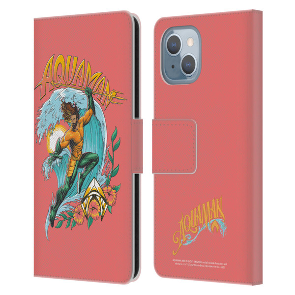 Aquaman And The Lost Kingdom Graphics Arthur Curry Art Leather Book Wallet Case Cover For Apple iPhone 14