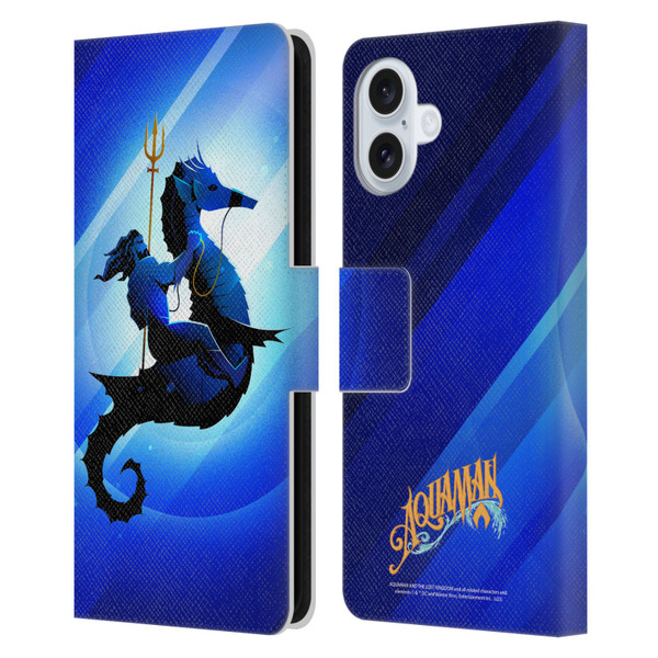 Aquaman And The Lost Kingdom Graphics Arthur Curry And Storm Leather Book Wallet Case Cover For Apple iPhone 16 Plus