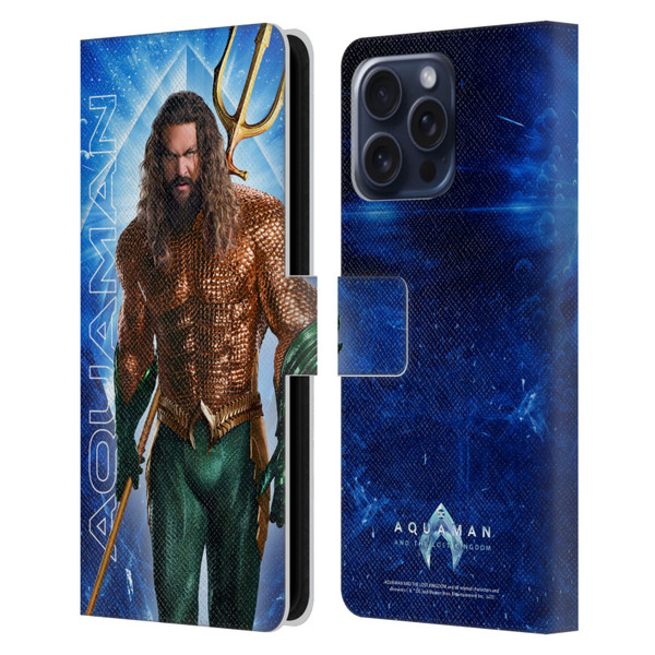 Aquaman And The Lost Kingdom Graphics Arthur Curry Leather Book Wallet Case Cover For Apple iPhone 16 Pro Max