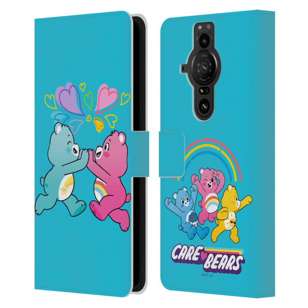 Care Bears Characters Funshine, Cheer And Grumpy Group 2 Leather Book Wallet Case Cover For Sony Xperia Pro-I