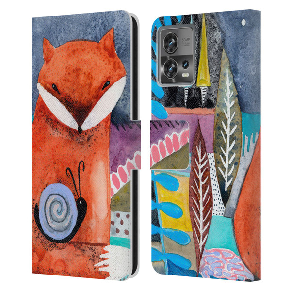 Wyanne Animals Nighty Nite Fox Leather Book Wallet Case Cover For Motorola Moto Edge 30 Fusion