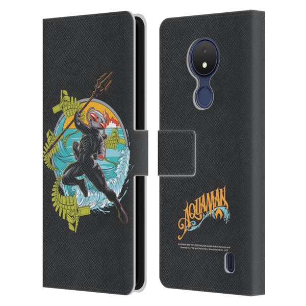Aquaman And The Lost Kingdom Graphics Black Manta Art Leather Book Wallet Case Cover For Nokia C21