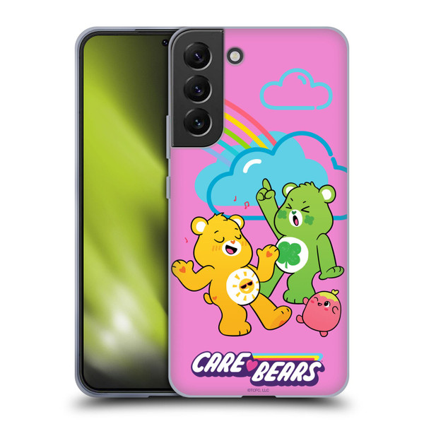 Care Bears Characters Funshine, Cheer And Grumpy Group Soft Gel Case for Samsung Galaxy S22+ 5G