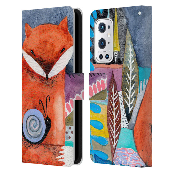 Wyanne Animals Nighty Nite Fox Leather Book Wallet Case Cover For OnePlus 9 Pro
