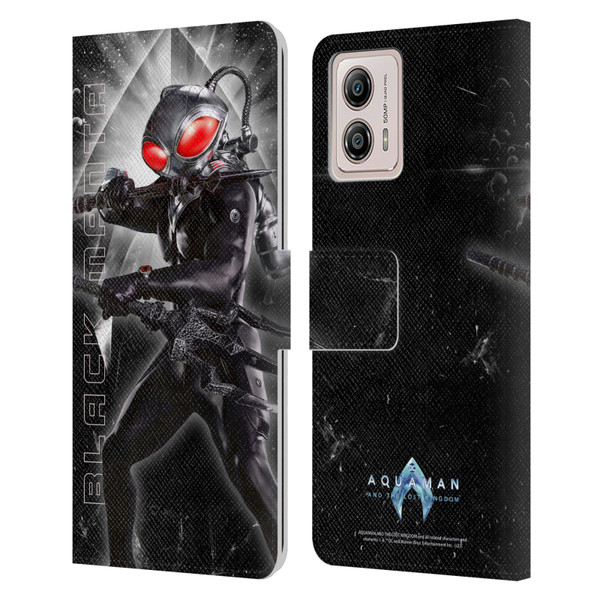 Aquaman And The Lost Kingdom Graphics Black Manta Leather Book Wallet Case Cover For Motorola Moto G53 5G