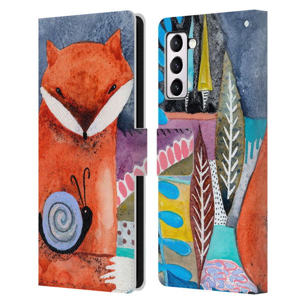 Wyanne Animals Nighty Nite Fox Leather Book Wallet Case Cover For Samsung Galaxy S21+ 5G