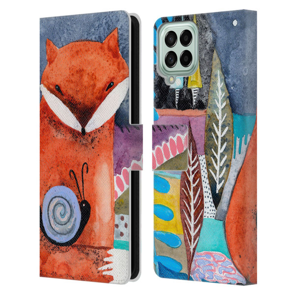 Wyanne Animals Nighty Nite Fox Leather Book Wallet Case Cover For Samsung Galaxy M53 (2022)