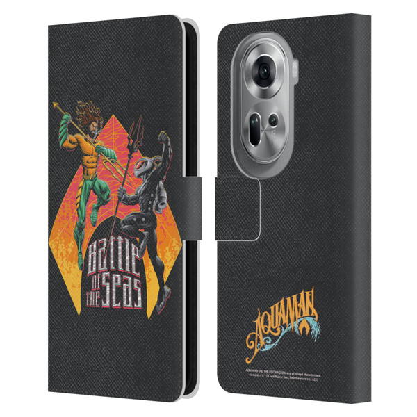 Aquaman And The Lost Kingdom Graphics Battle Of The Seas Leather Book Wallet Case Cover For OPPO Reno11 Pro