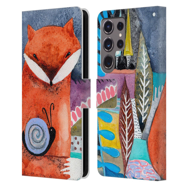Wyanne Animals Nighty Nite Fox Leather Book Wallet Case Cover For Samsung Galaxy S24 Ultra 5G