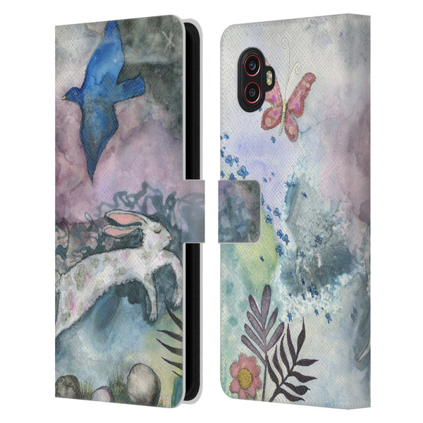 Wyanne Animals Bird and Rabbit Leather Book Wallet Case Cover For Samsung Galaxy Xcover6 Pro/Pro2