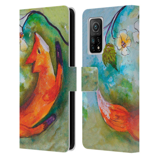 Wyanne Animals Fox In The Round Leather Book Wallet Case Cover For Xiaomi Mi 10T 5G