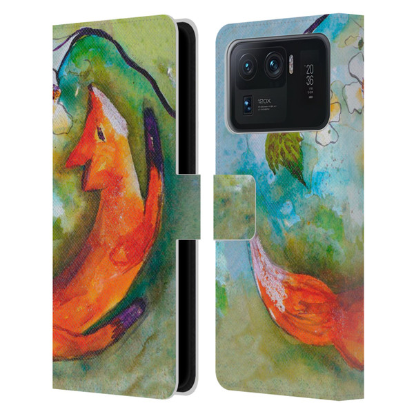 Wyanne Animals Fox In The Round Leather Book Wallet Case Cover For Xiaomi Mi 11 Ultra