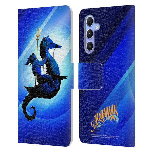 Aquaman And The Lost Kingdom Graphics Arthur Curry And Storm Leather Book Wallet Case Cover For Samsung Galaxy A34 5G