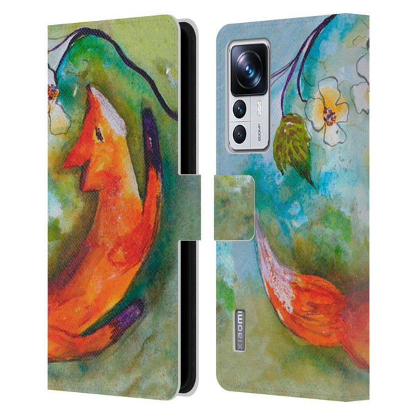 Wyanne Animals Fox In The Round Leather Book Wallet Case Cover For Xiaomi 12T Pro