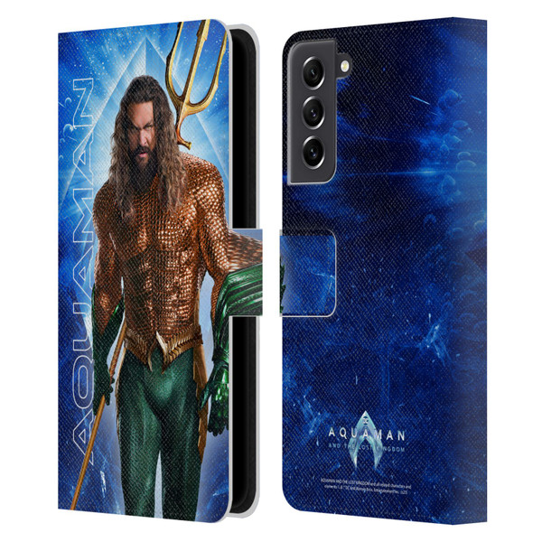 Aquaman And The Lost Kingdom Graphics Arthur Curry Leather Book Wallet Case Cover For Samsung Galaxy S21 FE 5G