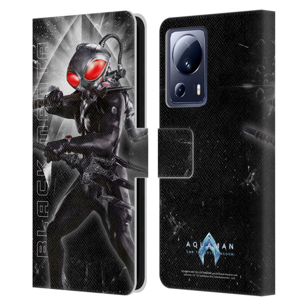 Aquaman And The Lost Kingdom Graphics Black Manta Leather Book Wallet Case Cover For Xiaomi 13 Lite 5G