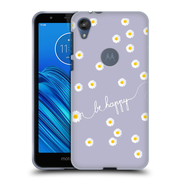 Monika Strigel Happy Daisy Lavender Soft Gel Case for Motorola Moto E6