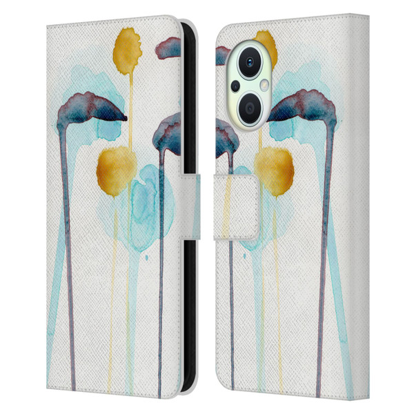 Wyanne Nature Botanical Study 3 Leather Book Wallet Case Cover For OPPO Reno8 Lite