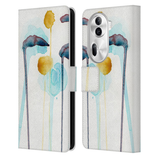 Wyanne Nature Botanical Study 3 Leather Book Wallet Case Cover For OPPO Reno11