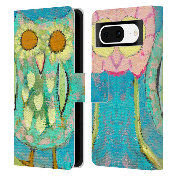 Wyanne Owl Blinded By The Light Leather Book Wallet Case Cover For Google Pixel 8