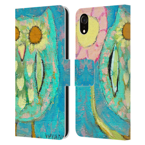 Wyanne Owl Blinded By The Light Leather Book Wallet Case Cover For Apple iPhone XR