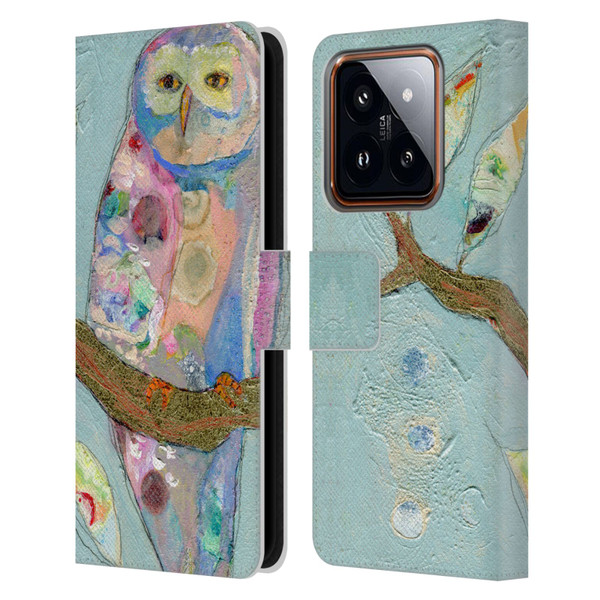 Wyanne Owl An Old Soul Leather Book Wallet Case Cover For Xiaomi 14