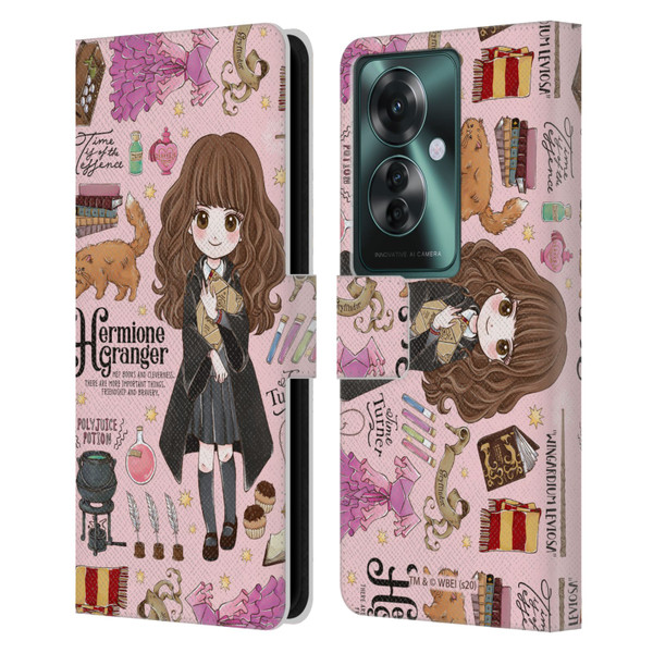 Harry Potter Deathly Hallows XXXVII Hermione Pattern Leather Book Wallet Case Cover For OPPO Reno11 F 5G / F25 Pro 5G