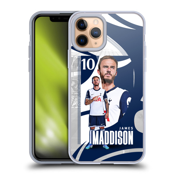 Tottenham Hotspur F.C. 2024/25 First Team James Maddison Soft Gel Case for Apple iPhone 11 Pro
