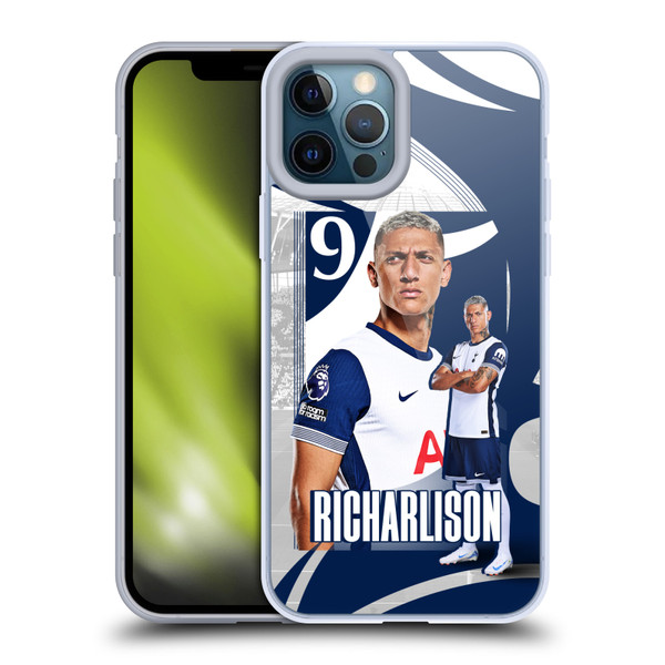 Tottenham Hotspur F.C. 2024/25 First Team Richarlison Soft Gel Case for Apple iPhone 12 Pro Max