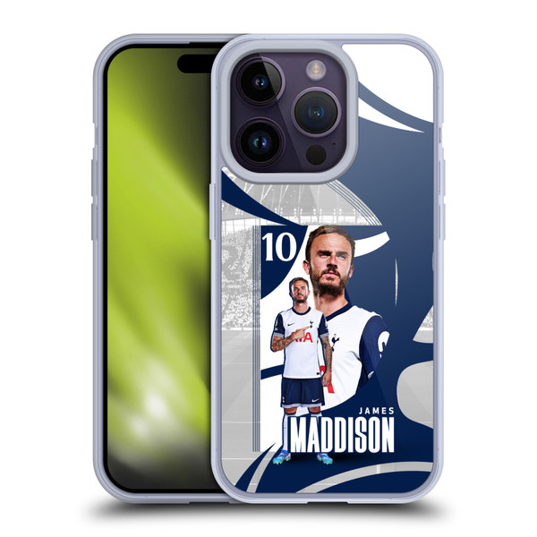 Tottenham Hotspur F.C. 2024/25 First Team James Maddison Soft Gel Case for Apple iPhone 14 Pro