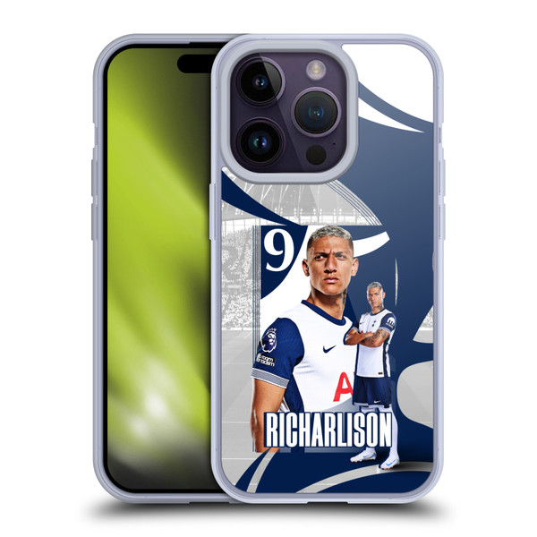 Tottenham Hotspur F.C. 2024/25 First Team Richarlison Soft Gel Case for Apple iPhone 14 Pro
