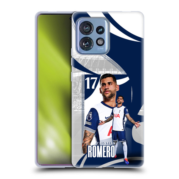 Tottenham Hotspur F.C. 2024/25 First Team Cristian Romero Soft Gel Case for Motorola Moto Edge 40 Pro